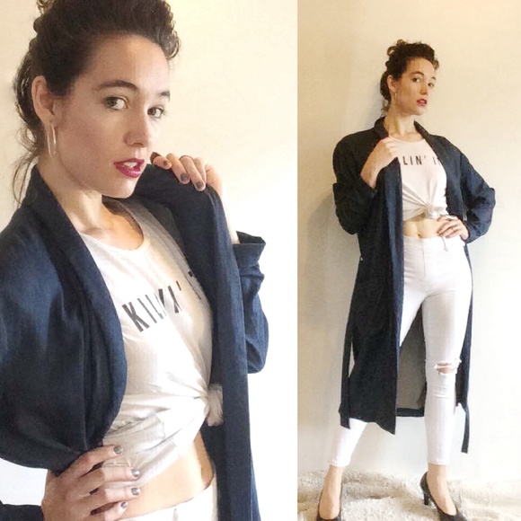 Blak Jackets & Blazers - PRICE DROP! Denim Trench Jacket Size M/6